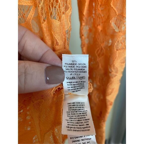 Forte Forte NWT Alen + On Lace in Tangerine Size 0 IT/ 2 US - Picture 8 of 12
